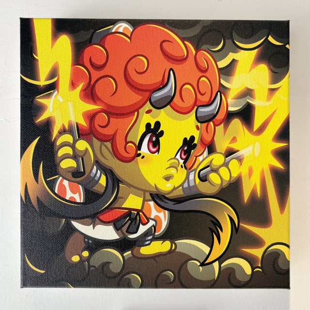 てぇてぇトレイン キャンバスアート 限定1点】A2キャンバスアート「YOKAI New Generation “天狗